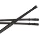 image 2 of Collegiate Rubber And Leather Reins IV - Black - 5/8in x 54in