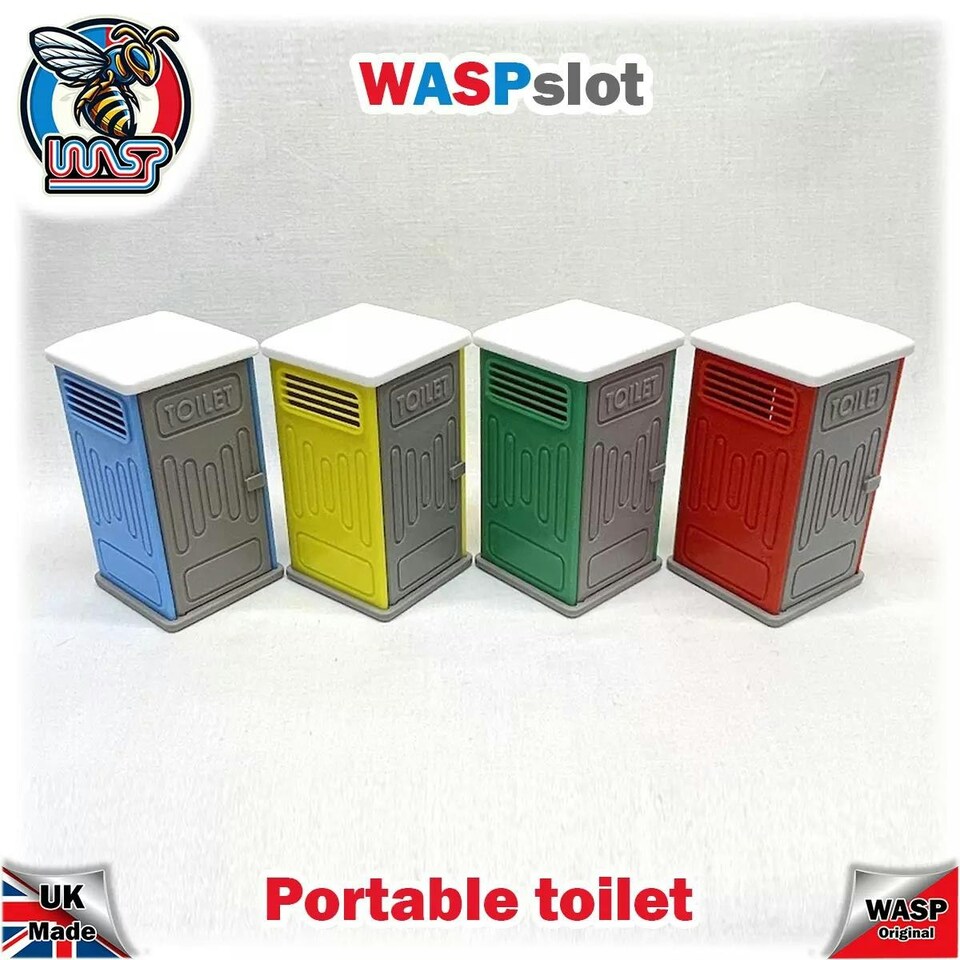 image 1 of Portable Toilet Blue Slot Car Track Scenery x 1 1:32 Scale Wasp P