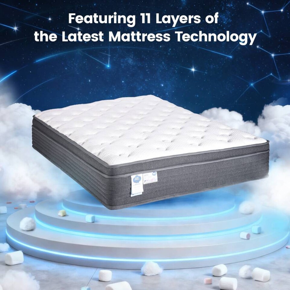 image 1 of 10 Inch Memory Foam Pocketed Springs Mattress Double White