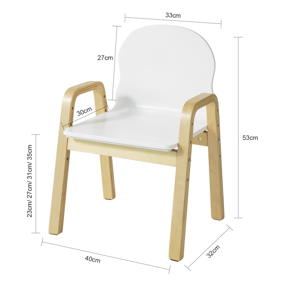 image 1 of SoBuy KMB24-Wx2,Set of 2 Kids Chairs Wooden Children Chairs