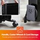 image 8 of GEEPAS Oil Filled Radiator Heater, 2500W, 11 Fins | Black