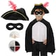 image 1 of Highway Rodent Costume - Feather Tricorn Hat, Cape, Nose & Mask Black | One Size