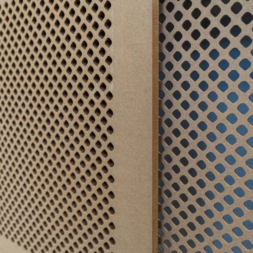 image 1 of JSH Radiator Cover Wood Unpainted Diamond MDF - Adjustable - 140-204cm (W) x 81.5cm (H) x 19cm (D) | Brown
