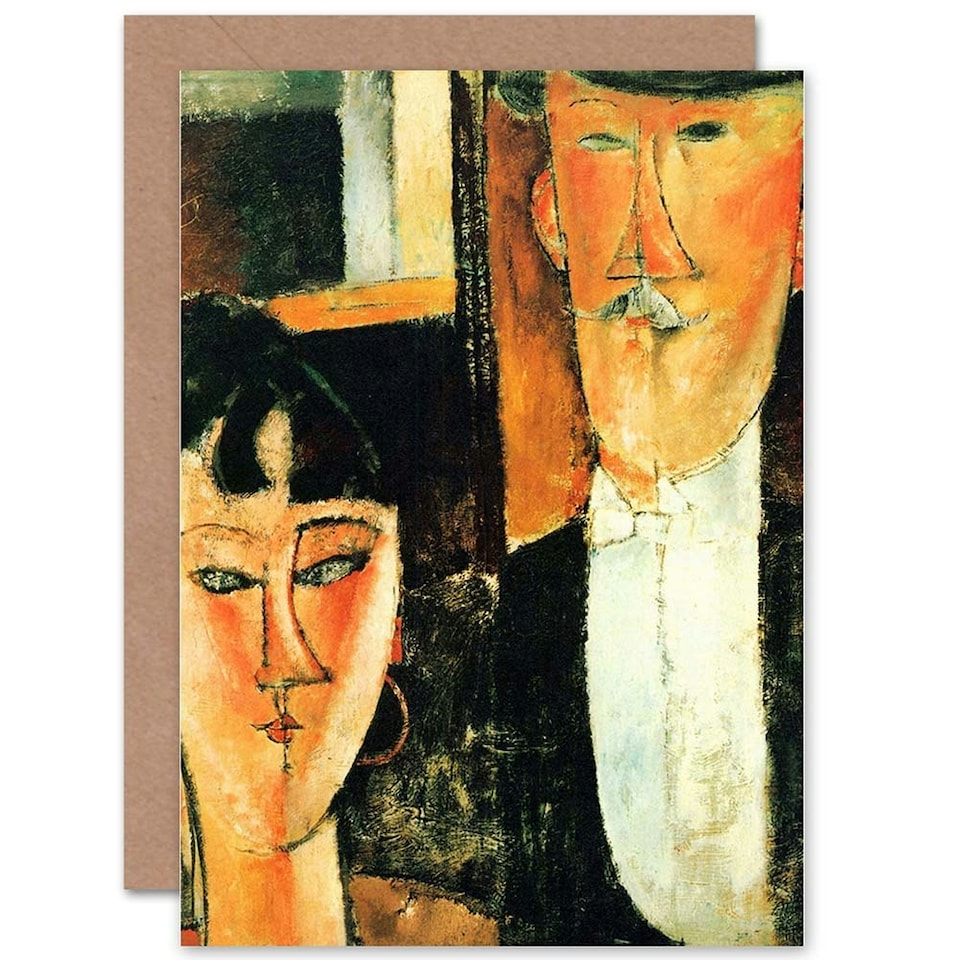 image 1 of Modigliani Groom Detail Art Blank Just to Say Card