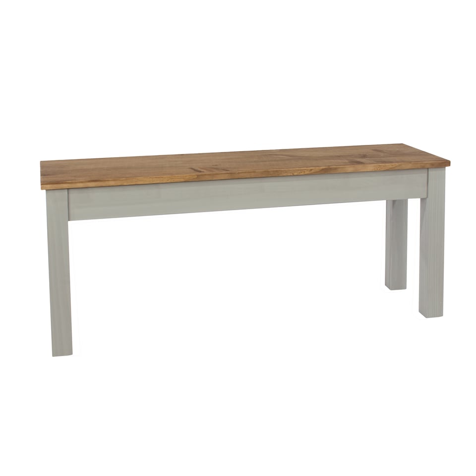 image 1 of Linea Grey Wax and Antique Wax Wooden Dining Bench - Available in 105cm and 135cm Sizes | Grey | Grey | M | 1