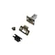 image 4 of Golden Grace 6 Sets Straight T-Bar Design Door Handles in Antique Brass Finish with Tubular Latch and 1 Pair of 3" Ball Bearing Hinges Gold
