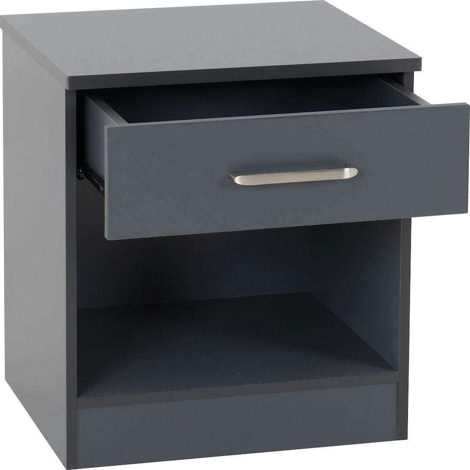 image 1 of Dakota 1 Drawer Bedside White
