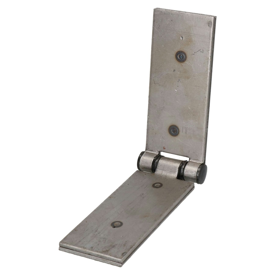 image 1 of 2 Pack Long Weld-on Butt Hinge Heavy Duty with Bushes 240x50mm Industrial Silver