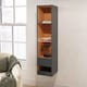 image 6 of Leon Tall Shelf Unit with LED | Grey | Anthracite