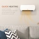image 6 of HOMCOM Wall Mounted Electric Heater with Timer Overheat Protection White