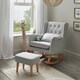 image 2 of Babymore Lux Nursing Chair with Stool - Grey Grey