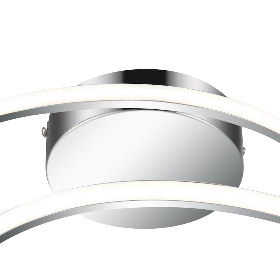 image 1 of COSYLYTE Alston Double Ring Integrated LED, Modern Ceiling Flush Light - Chrome | Chrome | 1
