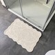 image 3 of Gracie Floral Jacquard Scalloped Bath Mat