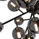 image 4 of Maytoni Dallas Modern 20 Light Globe Ceiling Light Matt Black, Smoky Shade, G9