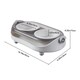 image 4 of Living and Home Adjustable Angle Double Bowl Pet Feeder Multi