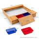 image 2 of COSTWAY Covered Kids Sandbox Kids Wooden Sandbox Outdoor Children Play Station