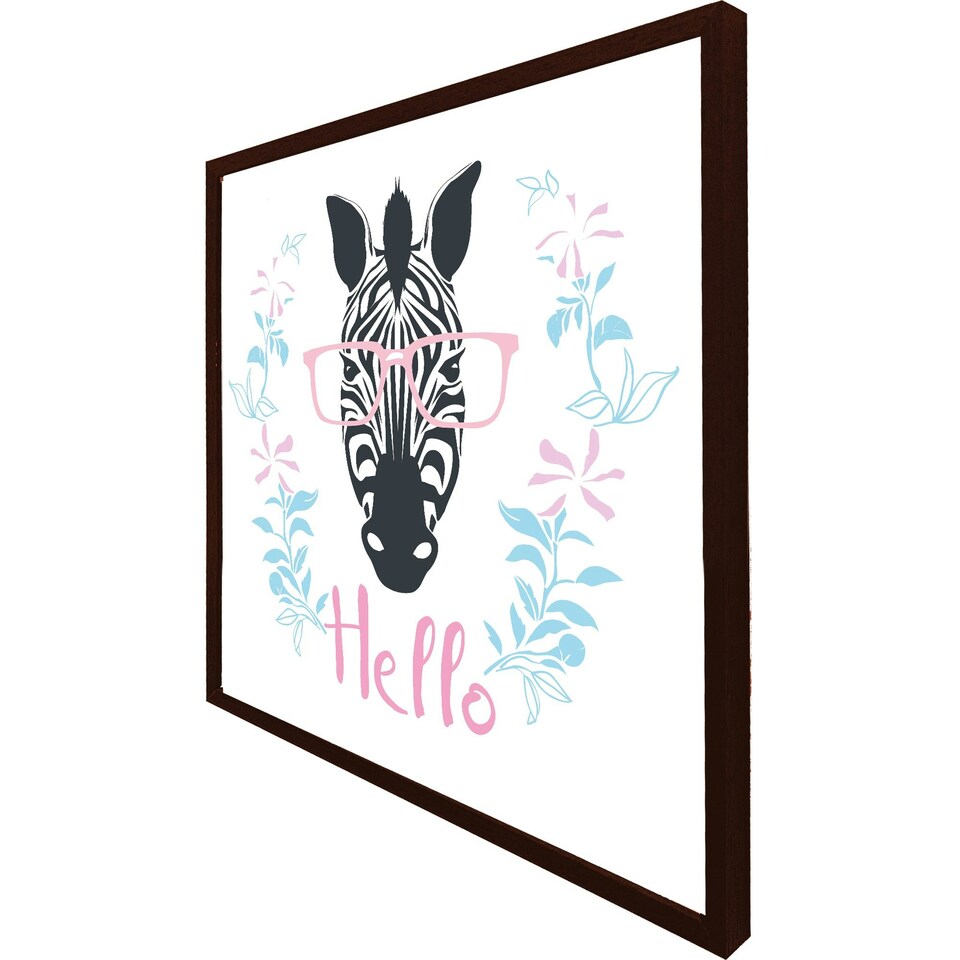image 1 of Hello zebra (Picture Frame) Grey | XS
