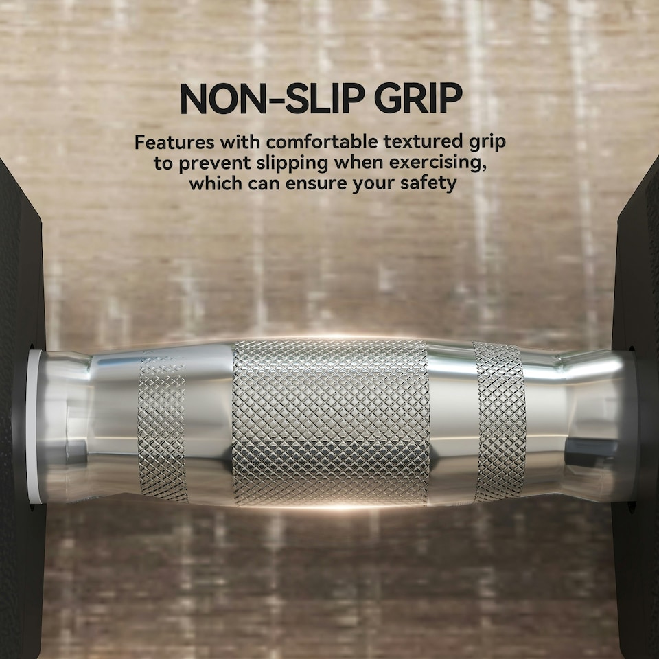 image 1 of HOMCOM 2x17.5KG Rubber Hex Dumbbell Portable Hand Weights Home Gym