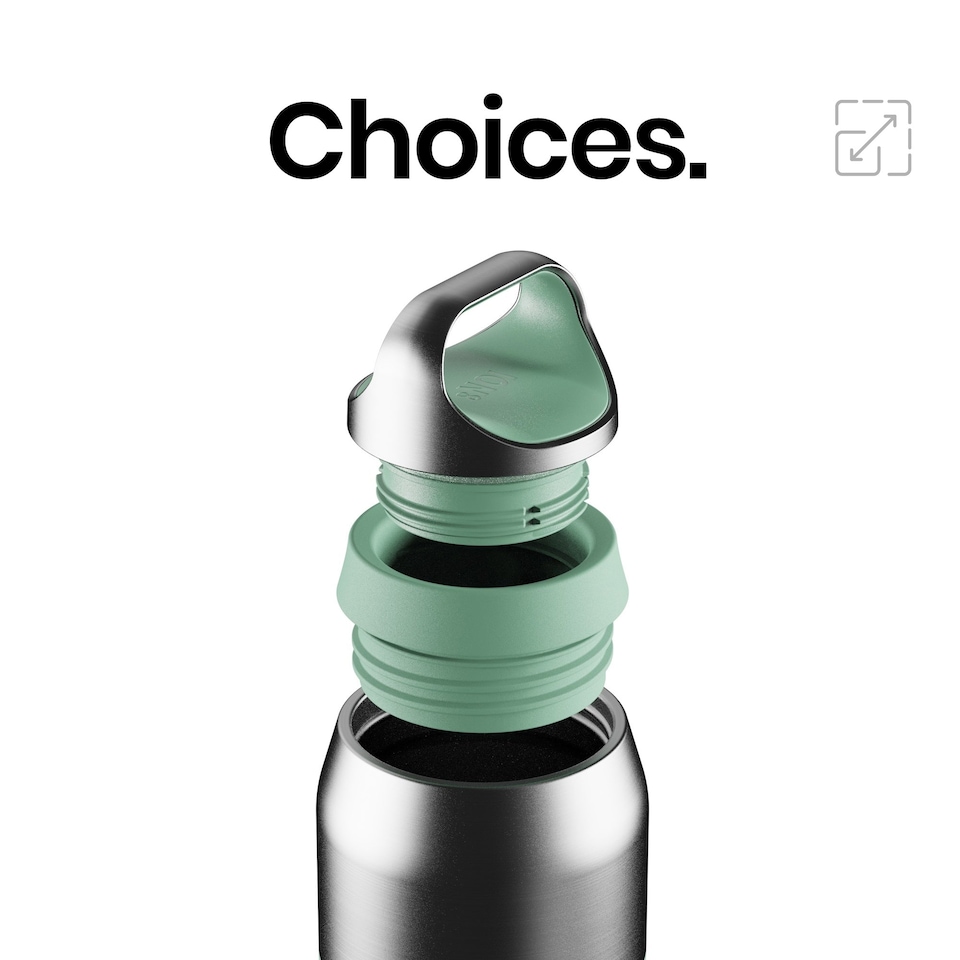 image 1 of ION8 ROAM Insulated Steel Water Bottle, Rubberised, 835ml / 28oz