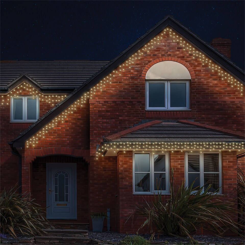 image 1 of Icicle lights Black Rubber 60/40/20 Drop  12M
