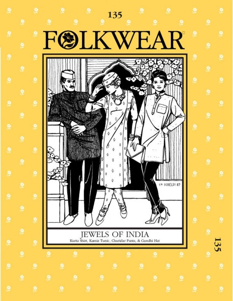 image 1 of Folkwear Patterns Jewels Of India Paper Sewing Pattern – Men’s & Women’s Small - X Large, Intermediate