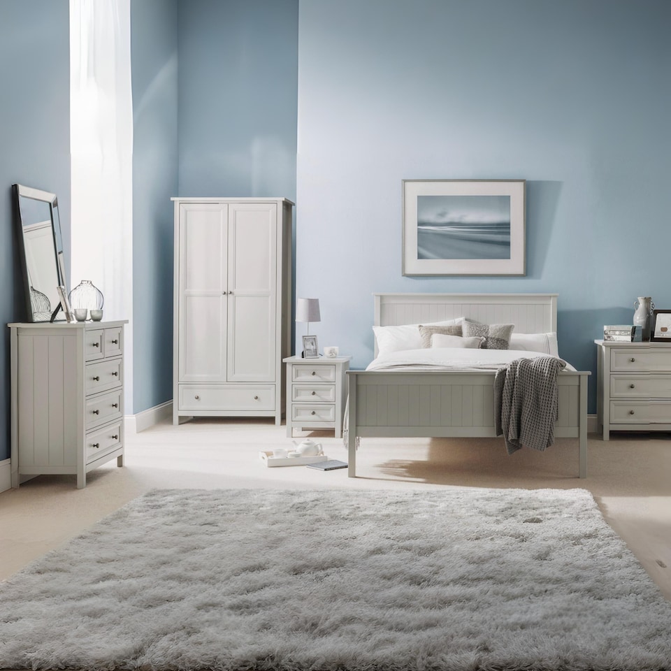 image 1 of Maine 6 Drawer Dressing Table - Dove Grey