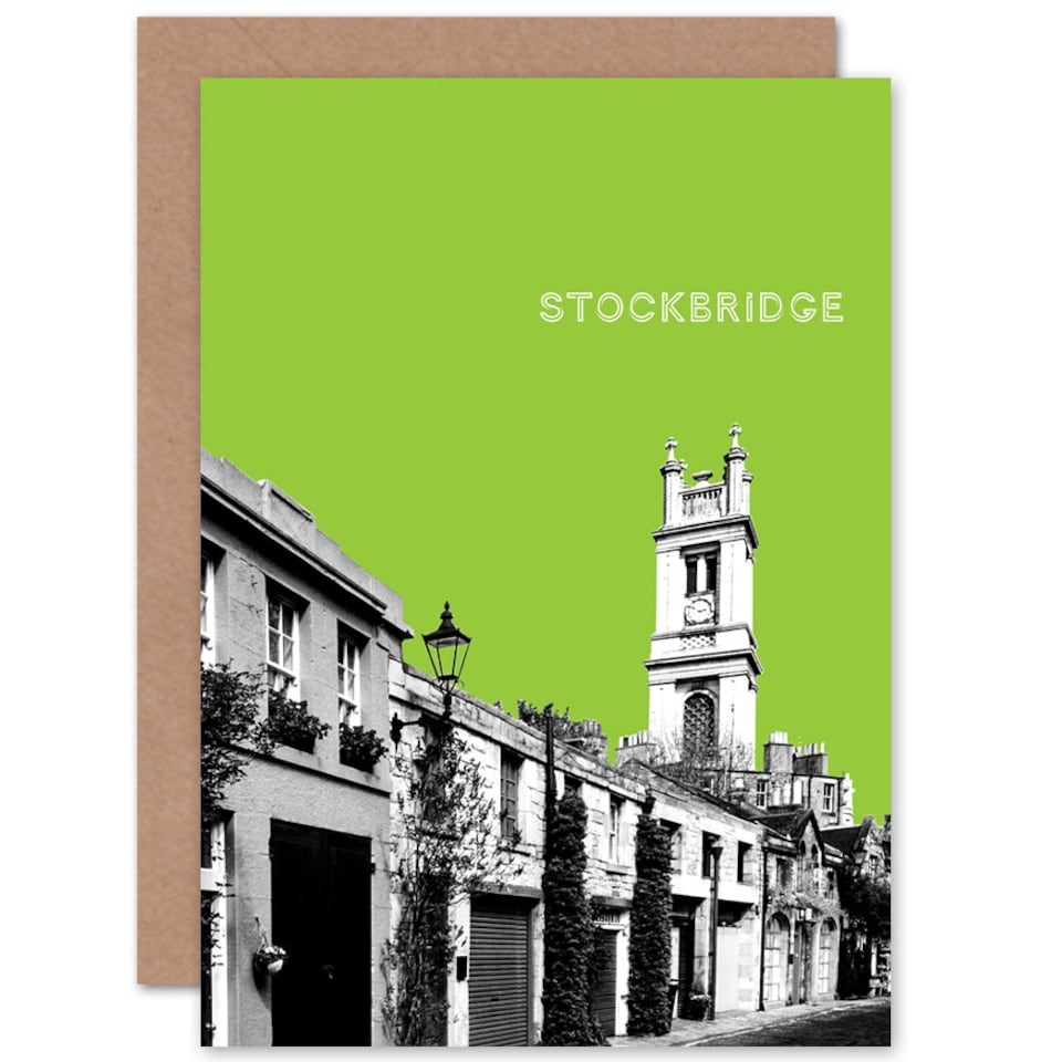 image 1 of Stockbridge Green Edinburgh Scotland Landmark Card