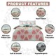 image 4 of Pretty Hearts Printed Duvet Cover Set Reversible Polycotton Beddings Pink | King