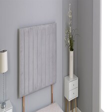 Silver Plush Velvet 9 Panel Headboard Silver | 4FT Small Double 20"inch Headboard
