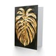 image 2 of Plant Lover Golden Monstera Leaf Dark Him Her Birthday Card