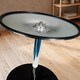 image 8 of HOMCOM Round Bar Table, Dining Table with Tempered Glass Top and Steel Frame