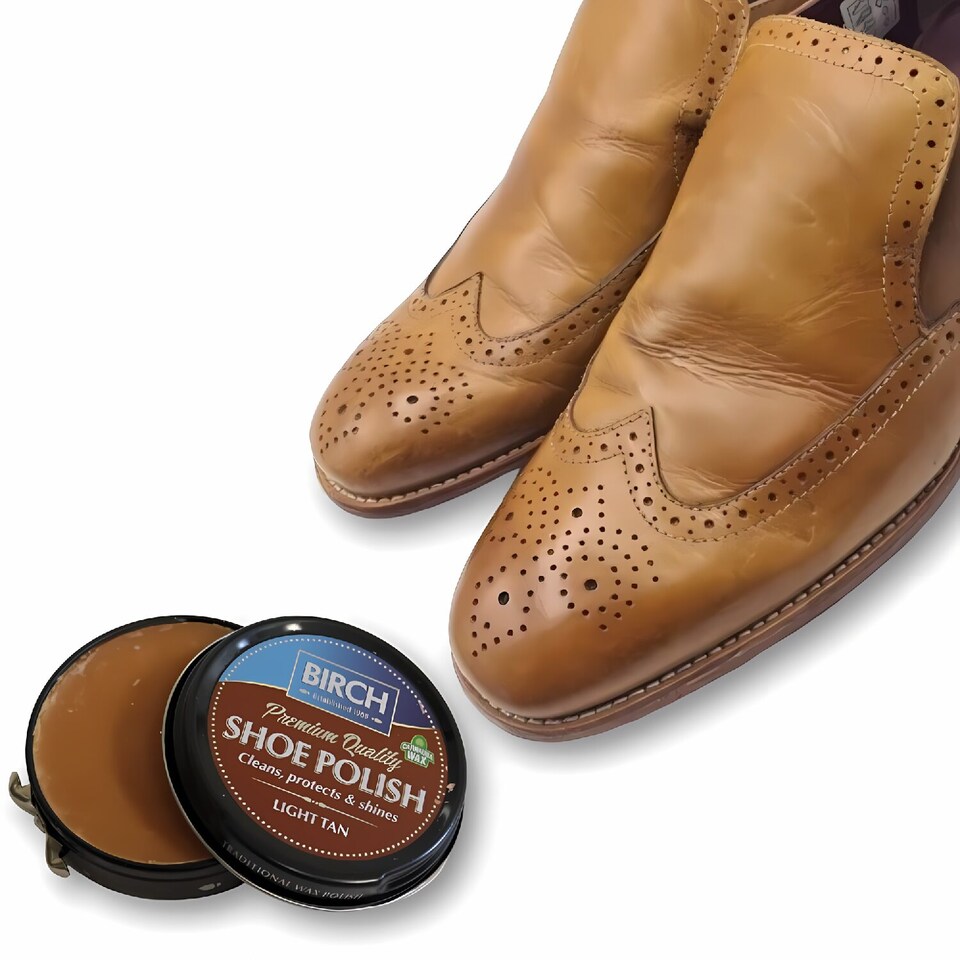 image 1 of BIRCH Traditional Shoe Polish - Wax-Based for Leather Conditioning 50ml