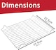 image 3 of SPARES2GO Small Grill Pan Rack Insert Tray compatible with Rangemaster Oven Cookers (335mm x 225mm)