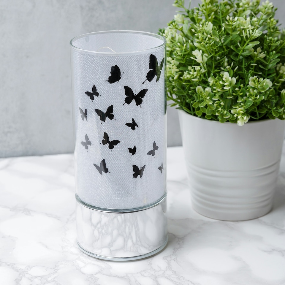 image 1 of Glass Butterfly Design Tube with LED Lights