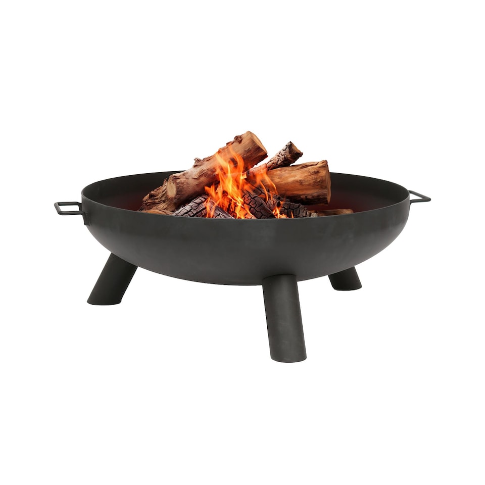image 1 of Hammer & Tongs Round Iron Fire Pit - 68cm - Black