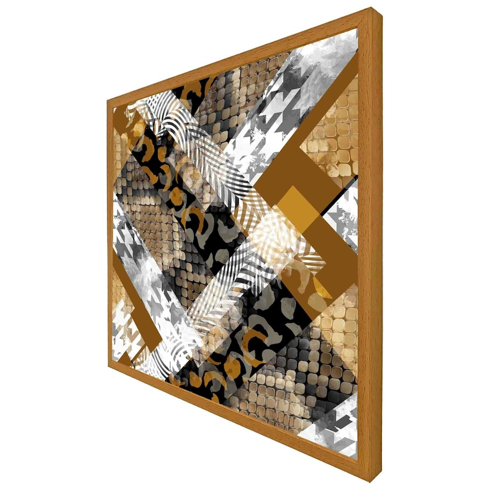 image 1 of Geometric snake skin & patterns (Picutre Frame) Grey | XS