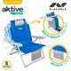 image 4 of Folding Chair with Headrest Aktive Blue 55 x 86 x 66 cm (2 Units) N/A