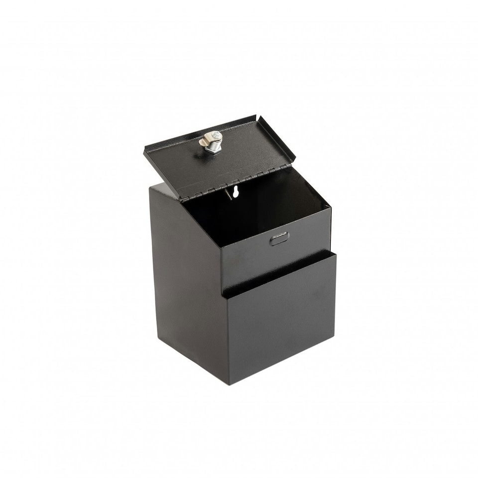 image 1 of Oypla Wall Mounted Lockable Steel Suggestion Comment Ballot Mail Box
