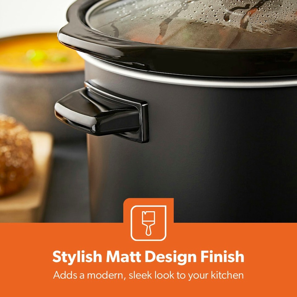 image 1 of GEEPAS 2.5 Litre Slow Cooker, Black