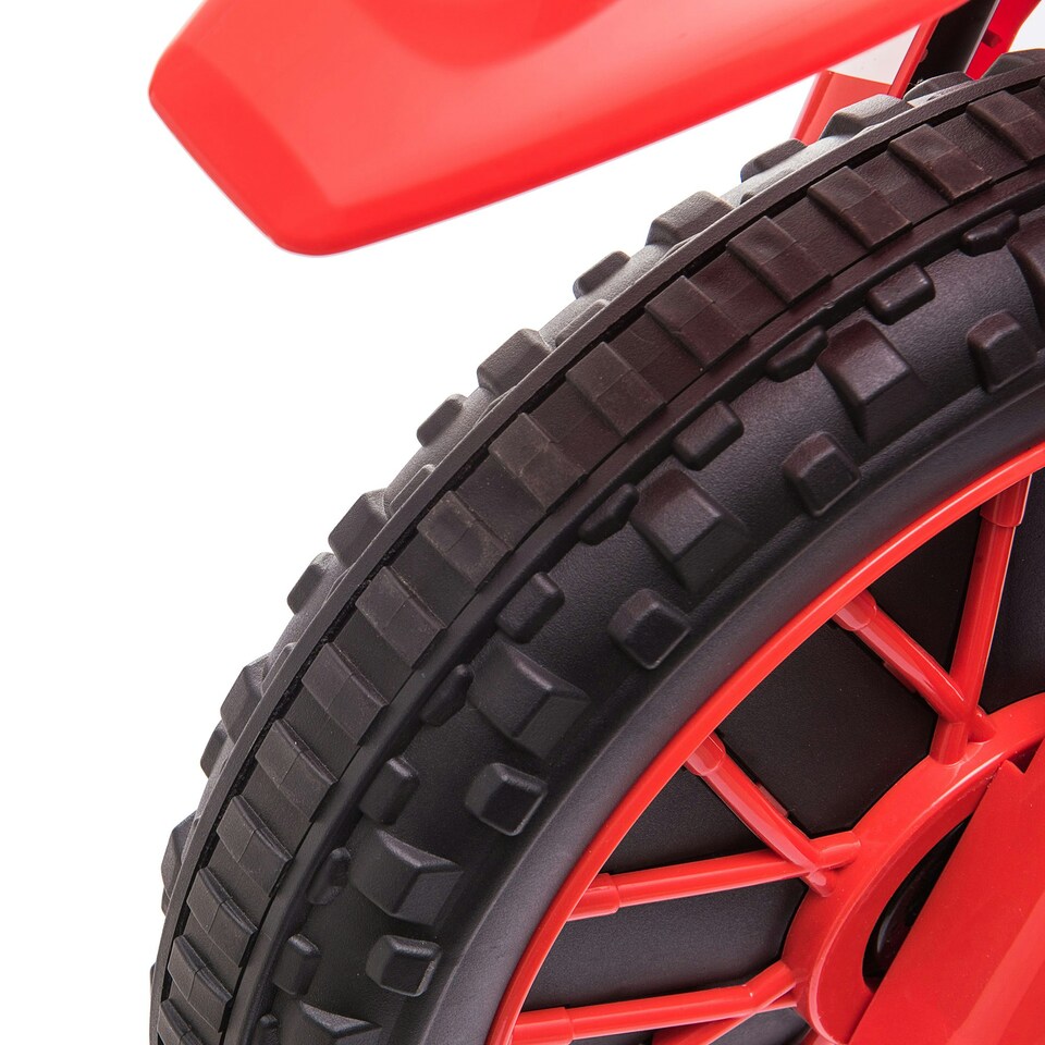 image 1 of HOMCOM 12V Kids Electric Motorbike Ride-On Motorcycle w/ Training Wheels - Red