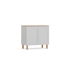 Bohem Sideboard 2 Doors W 90 cm x H 85 cm x D 50 cm | White | Oak and White | 1