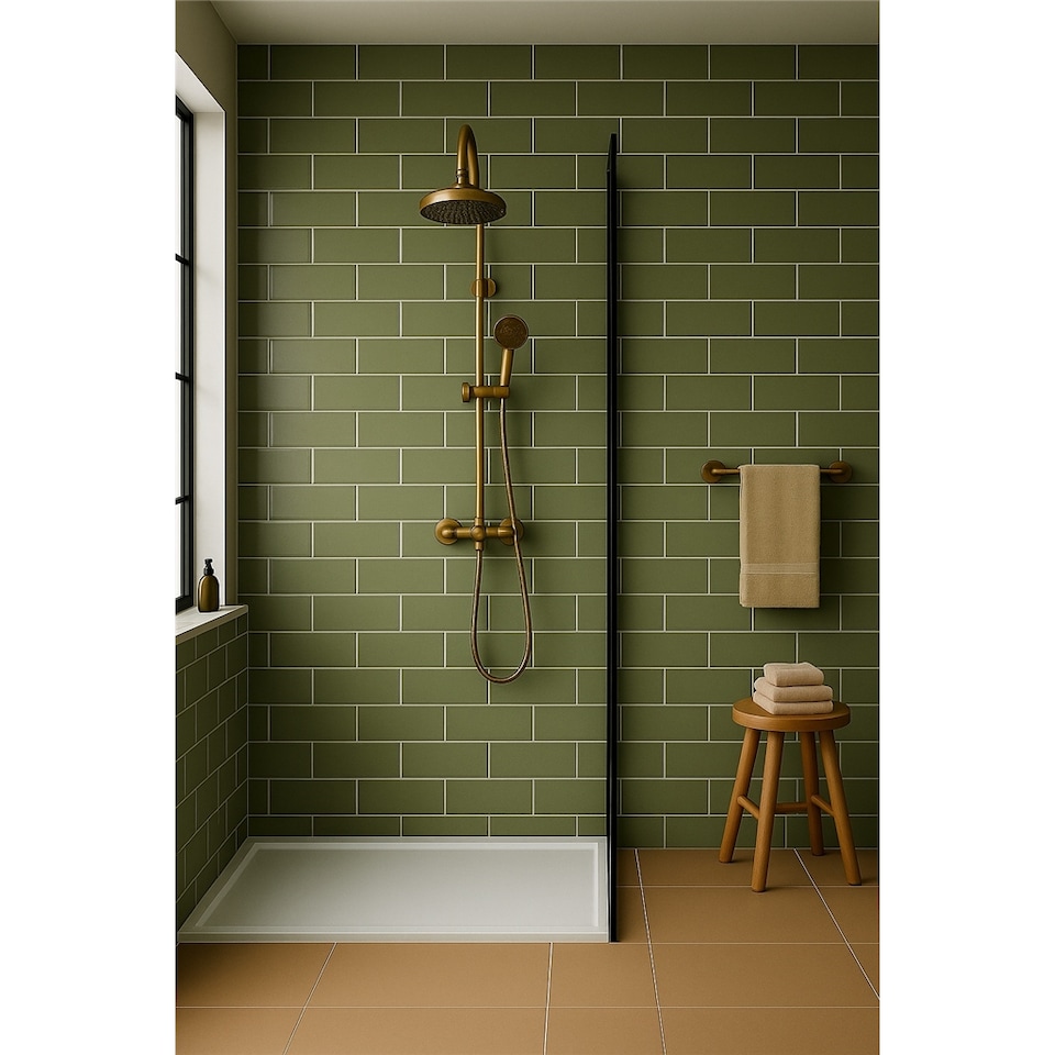 image 1 of White Gloss Metro Tiles (250 Pack-5 Box-5m2 Coverage)-Shower-Premium Ceramic Wall Finish-Inspired by NYC Subway & SoHo Style