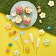 image 2 of Bunny Ears & Happy Easter Flag Food Picks - Pack of 12