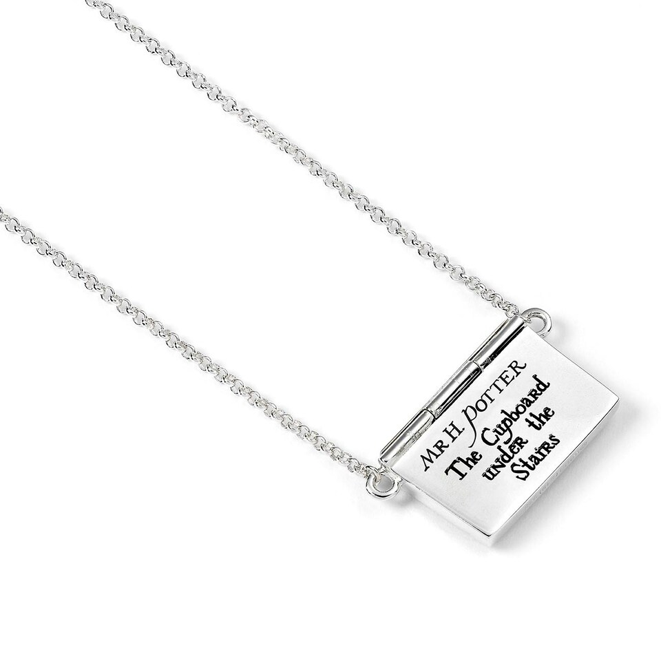 image 1 of Harry Potter Sterling Silver Acceptance Letter Necklace in Opening Envelope - NNP0017