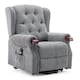 image 2 of Harrogate Single Motor Electric Rise Recliner Fabric Lift Riser Chair (Grey)