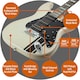 image 4 of 3rd Avenue Electric Guitar in Atlantic White Stateside Series White