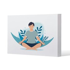 Meditation Illustration (Canvas Print) 31 x 41 x 4cm