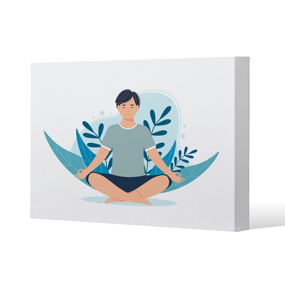 image 1 of Meditation Illustration (Canvas Print) 31 x 41 x 4cm