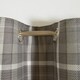 image 3 of OHS Winsford Woven Check Thermal Blackout Lined Eyelet Curtains, 90x90" - Charcoal