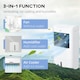 image 4 of HOMCOM Portable Air Cooler with Humidifier, Ice Packs, Oscillation, White